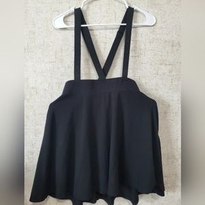 Hot Topic Cross Strap Black Skirt Size Medium